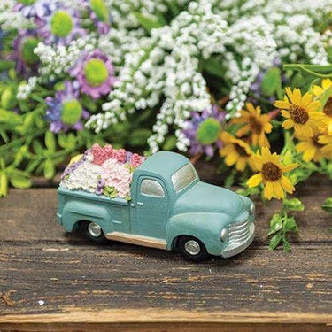 Flowers 4 Sale Blue Resin Truck - The Fox Decor